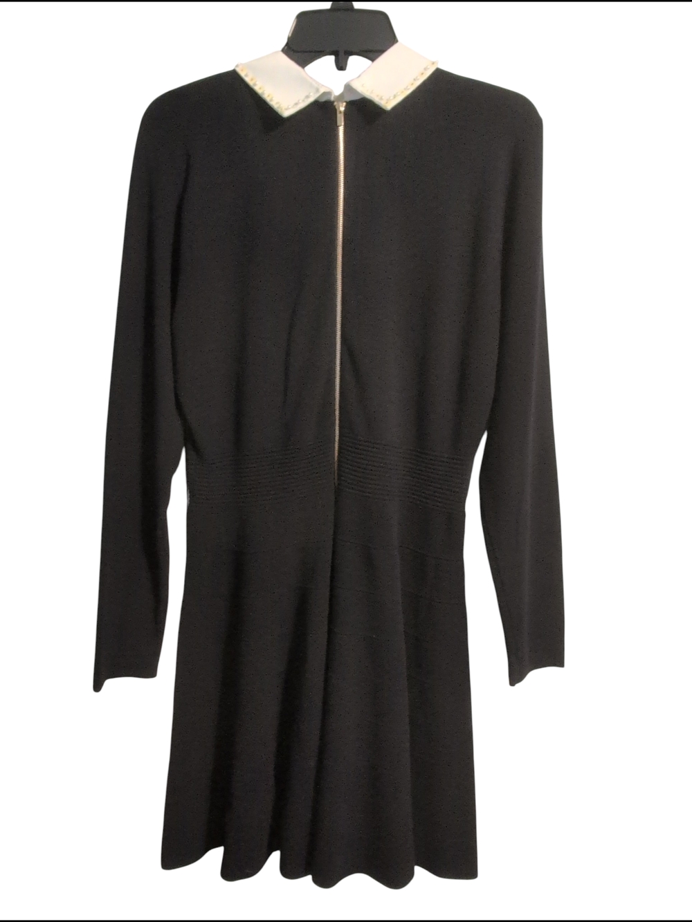 Nwt Nanette Lepore Navy Dress with White Embellished Peter Pan Collar Small - Picture 3 of 9